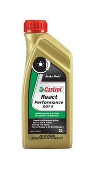 Castrol React Performance DOT4 bromsvätska 1L. Tillverkarens produktnr: 15A1EC