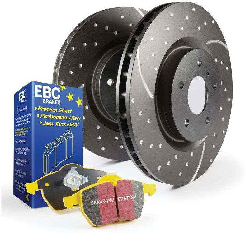 EBC Brake Kit, Yellowstuff/Turbo Groove. Tillverkarens produktnr: PD13KF628