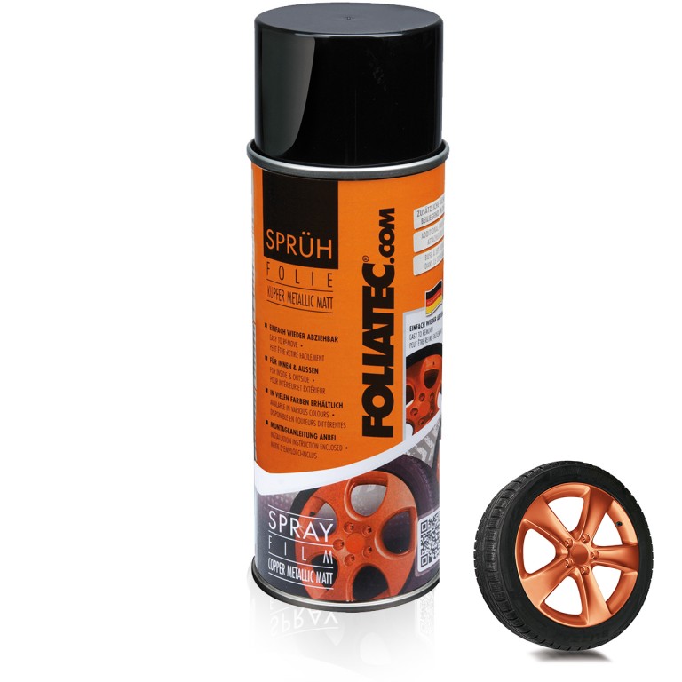 Foliatec Spray Film, copper metallic matt. Tillverkarens produktnr: 2033